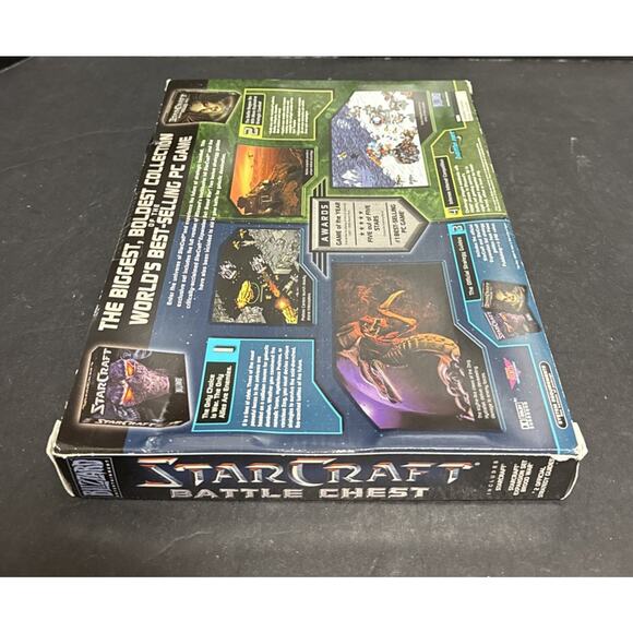 StarCraft Battle Chest PC 1999 Blizzard Big Box Sealed Blood War Strategy Guide - Picture 5 of 8